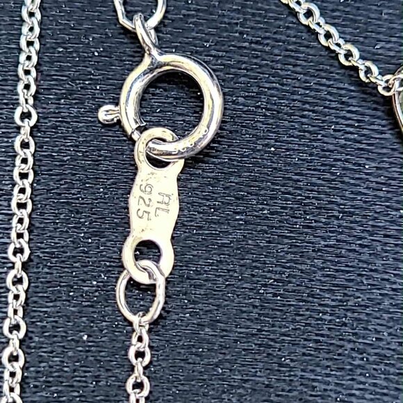 Diamonluxe Sterling Silver Cubic Zirconia Three Stone Pendant Necklace - Picture 6 of 6